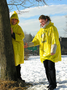AINAK raincoats and rain pelerines from film PE oversleeves firm in Poland
